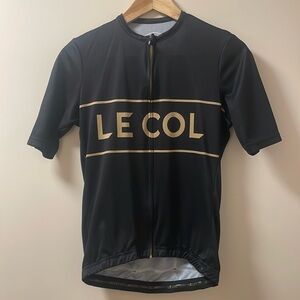 Men’s Le Col cycling jersey, Black. Size Small